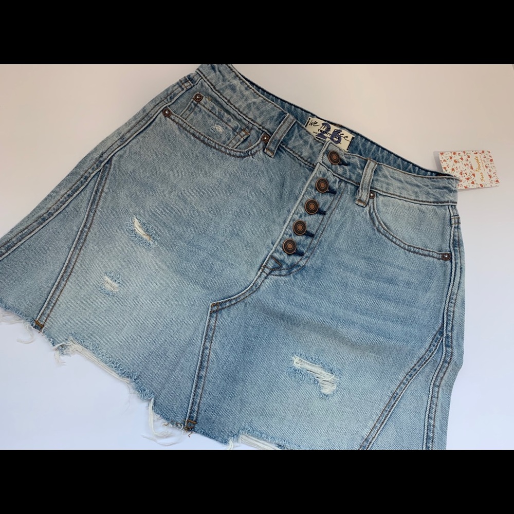 Free People A-Line Denim skirt